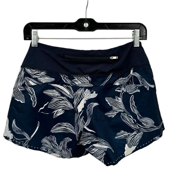 Athleta Shorts Blue White Floral Size XXS - Picture 6 of 8